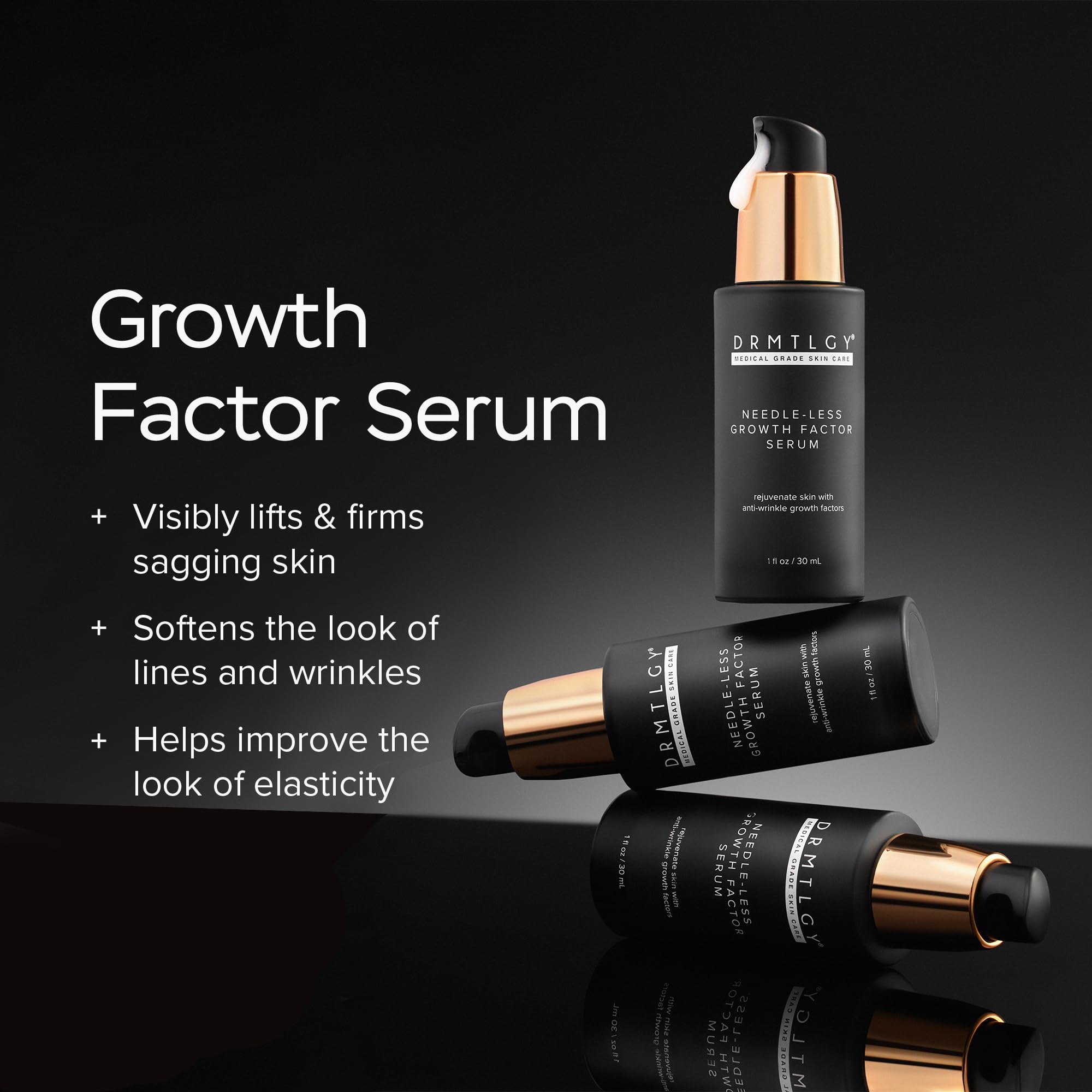 DRMTLGY Needle-less Growth Factor Serum | Multi-Peptide & Hyaluronic Acid for Firming
