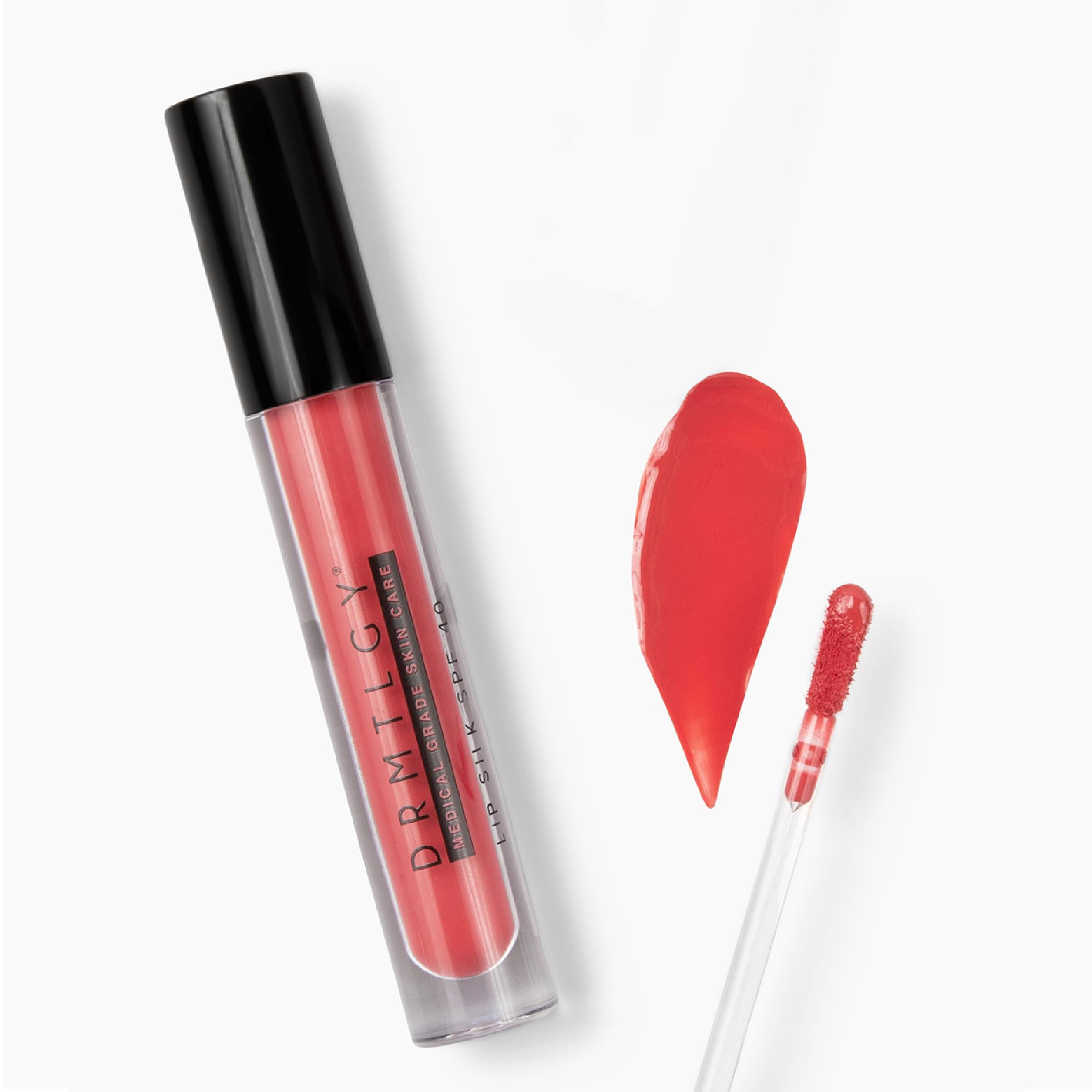 DRMTLGY Lip Silk SPF 40 Bold – Tinted Lip Balm, Gloss, Oil with Mineral Sunscreen