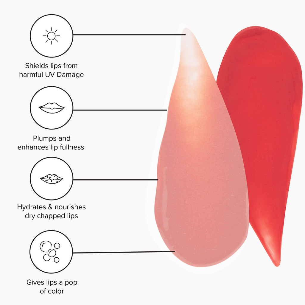 DRMTLGY Lip Silk SPF 40 Bold – Tinted Lip Balm, Gloss, Oil with Mineral Sunscreen
