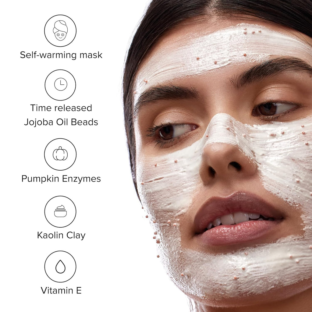 DRMTLGY Pumpkin Enzyme Mask with Jojoba Beads – Gentle Exfoliating Facial Mask, 5.5 oz, 2-Pack