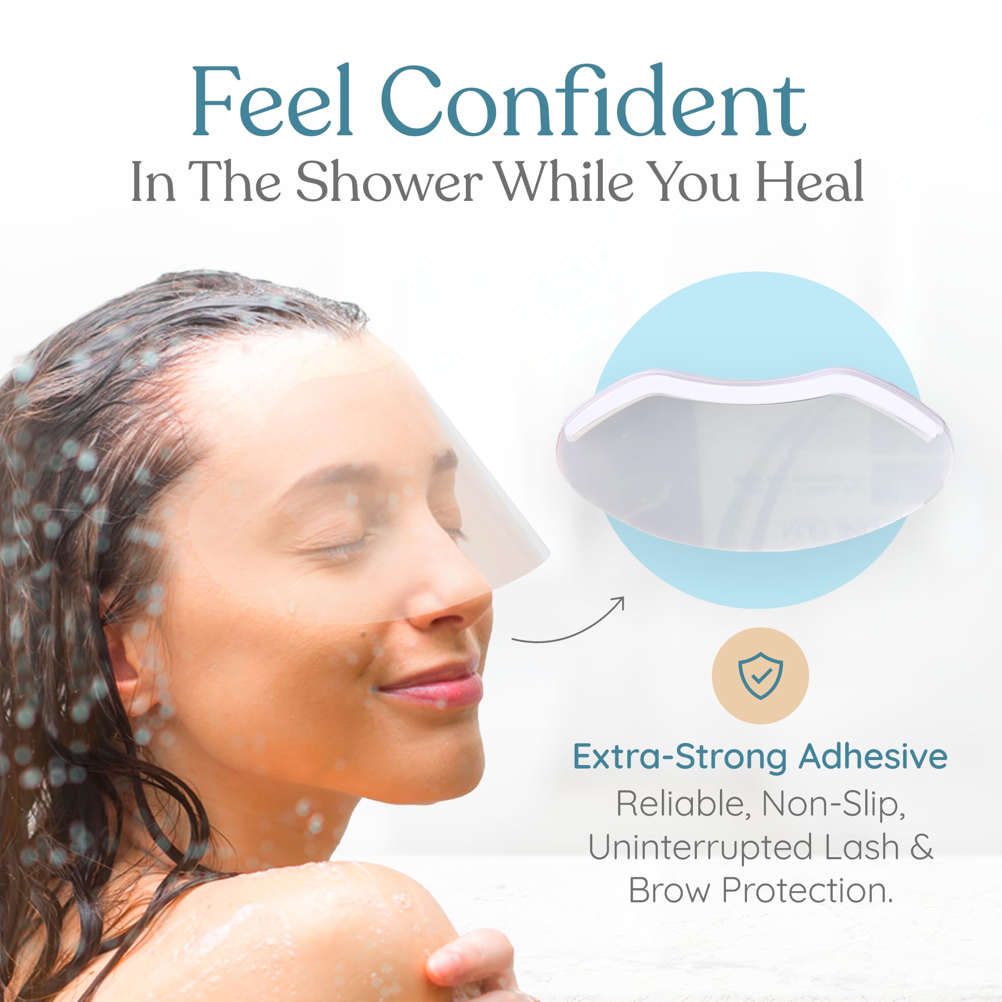 DROP OF DIVINITI Eyelash Shield Shower Visor – 200 Disposable Eye Shields for After-Procedure Showers