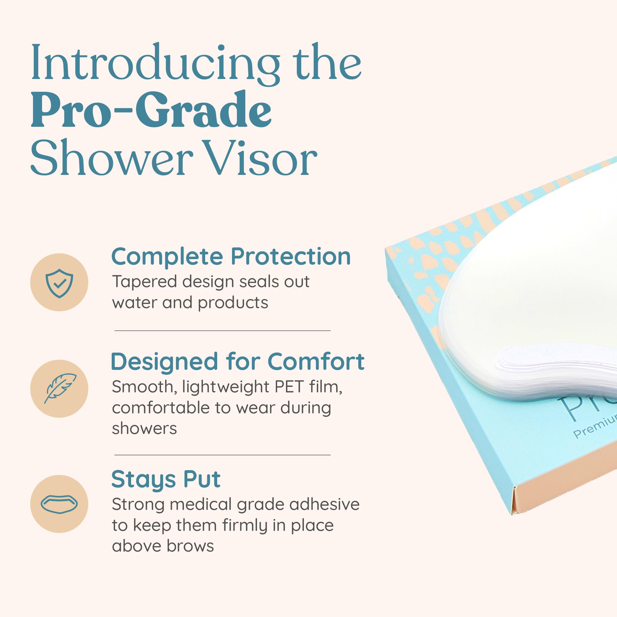 DROP OF DIVINITI Eyelash Shield Shower Visor – 200 Disposable Eye Shields for After-Procedure Showers