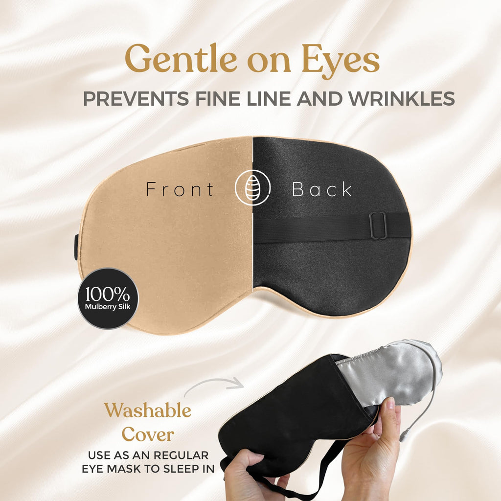 DROP OF DIVINITI Heated Eye Mask | Dry Eye Relief, Stye & Warm Eye Compress – Champagne