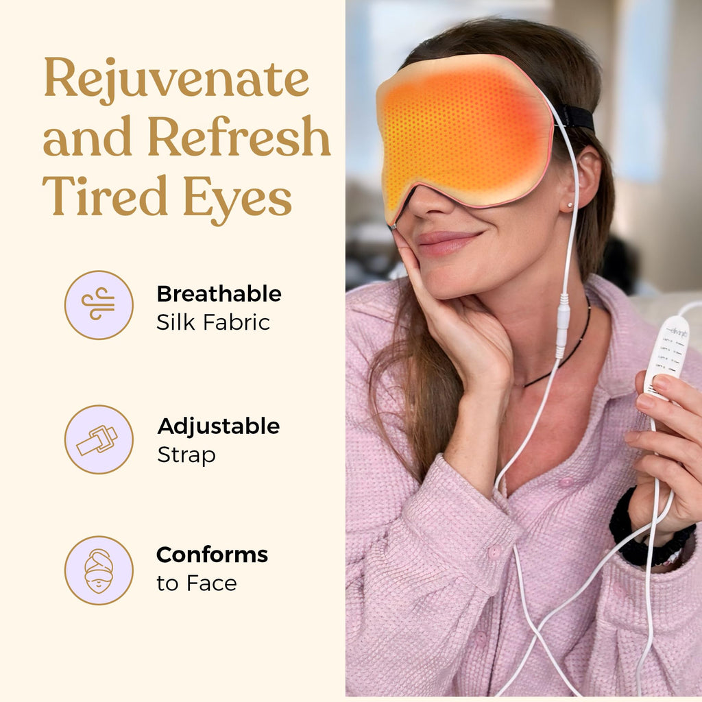 DROP OF DIVINITI Heated Eye Mask | Dry Eye Relief, Stye & Warm Eye Compress – Champagne