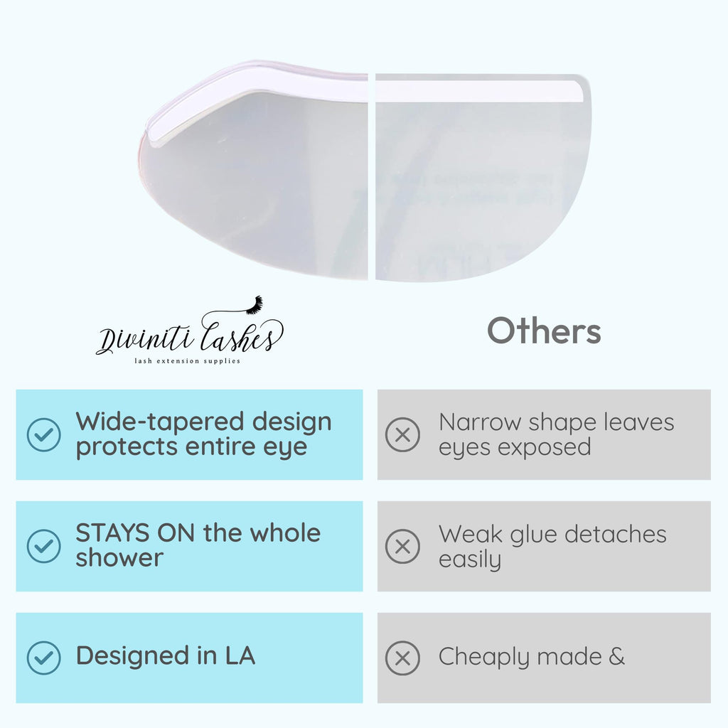 DROP OF DIVINITI Eyelash Shield Shower Visor – 200 Disposable Eye Shields for After-Procedure Showers