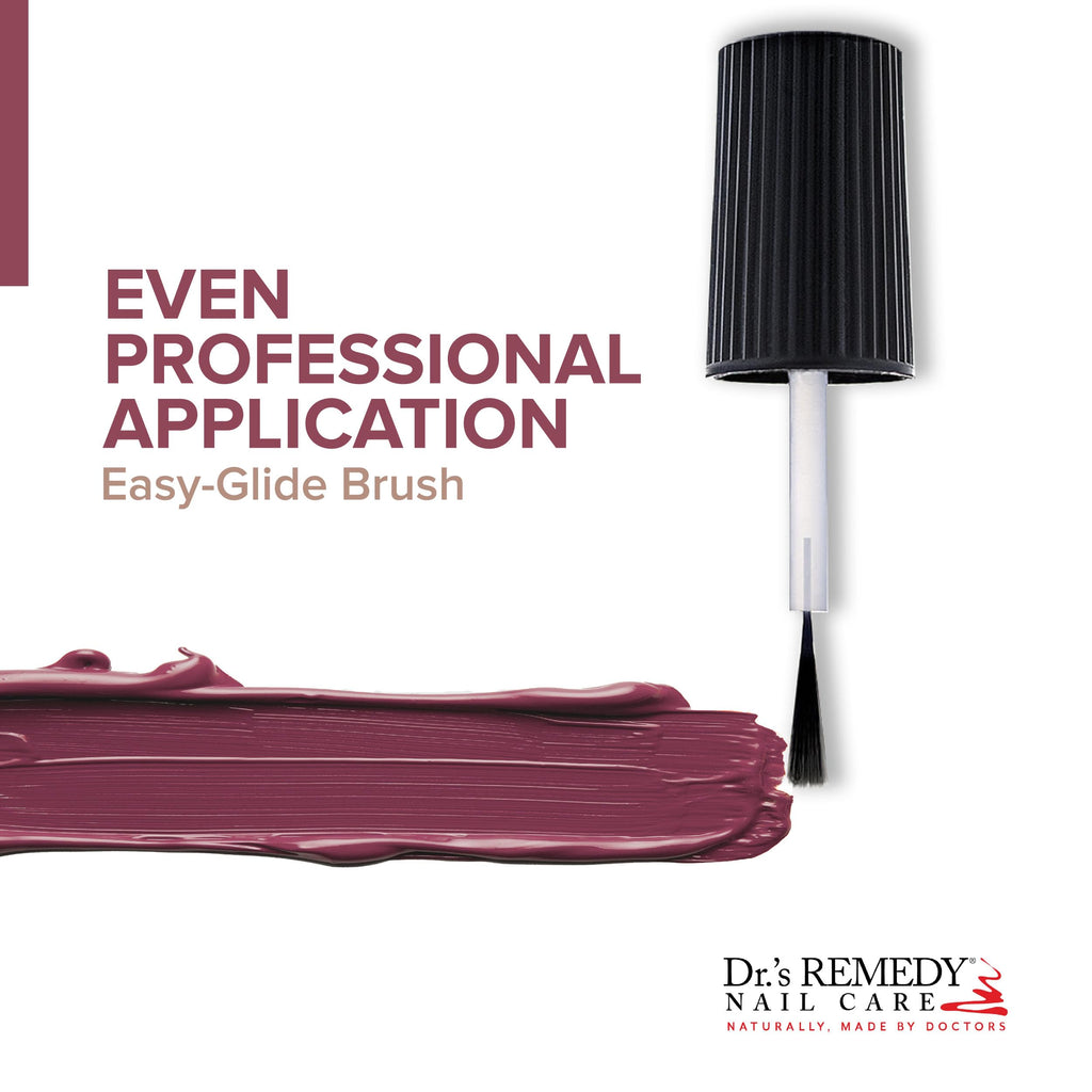 Dr.'s Remedy Enriched Nail Polish – Brave Berry with Base Coat Set (0.5 fl oz Each)