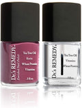 Dr.'s Remedy Enriched Nail Polish – Brave Berry with Base Coat Set (0.5 fl oz Each)