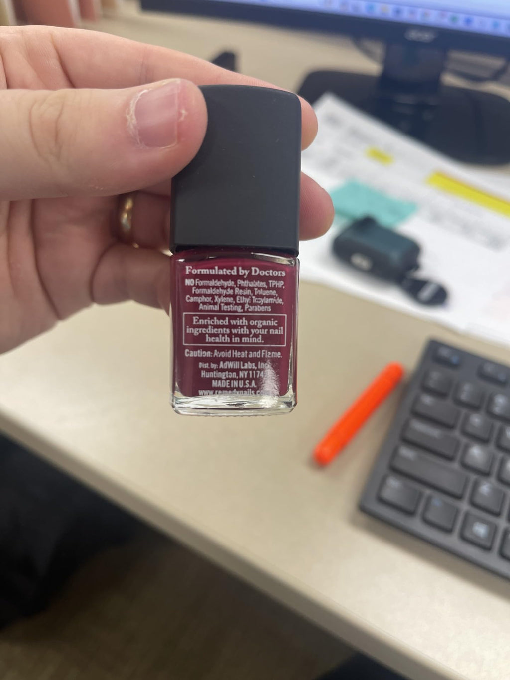 Dr.'s Remedy Enriched Nail Polish – Brave Berry with Base Coat Set (0.5 fl oz Each)