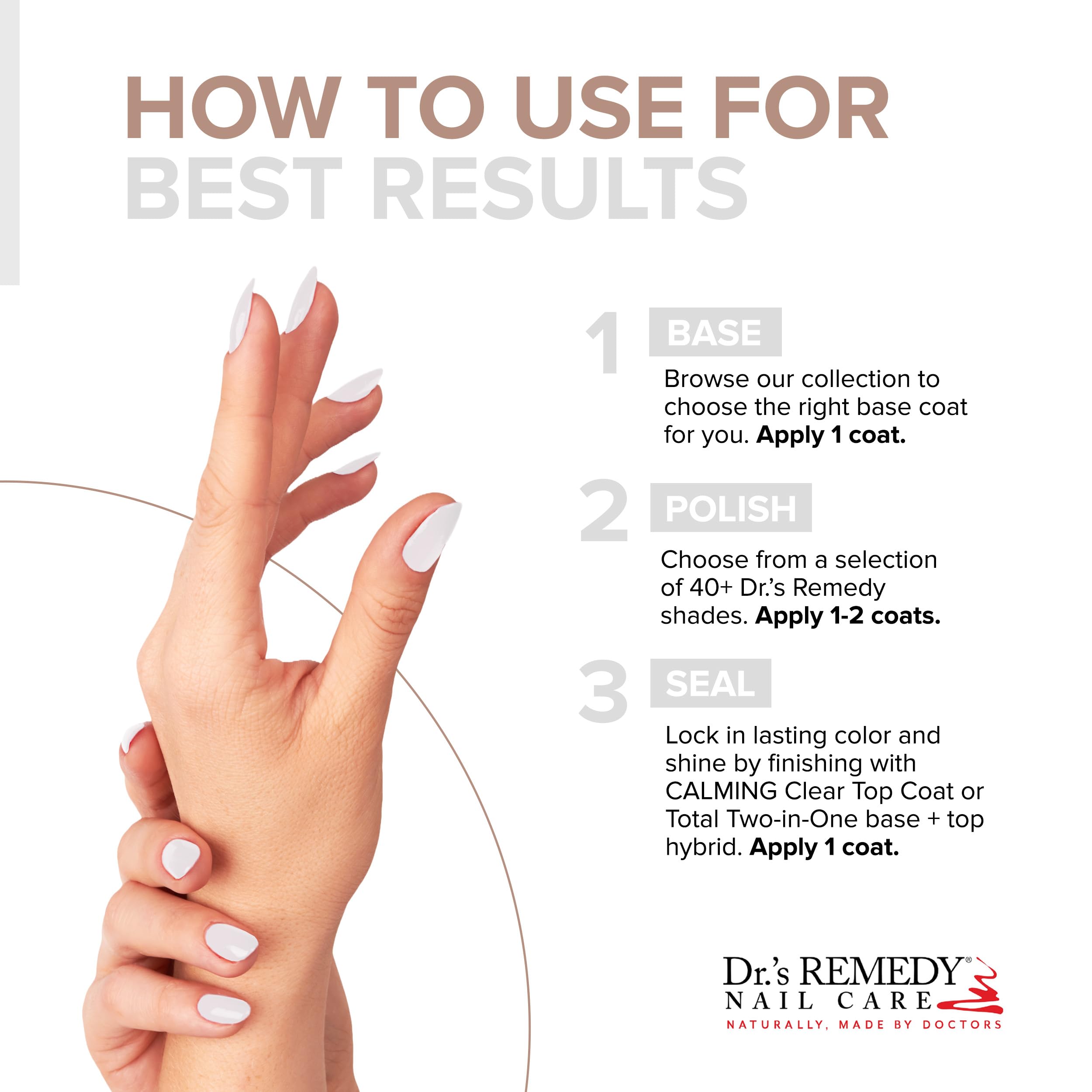 Dr.'s Remedy 3 Pack Nail Polish Kit – Non-Toxic, Organic Nail Strengthener