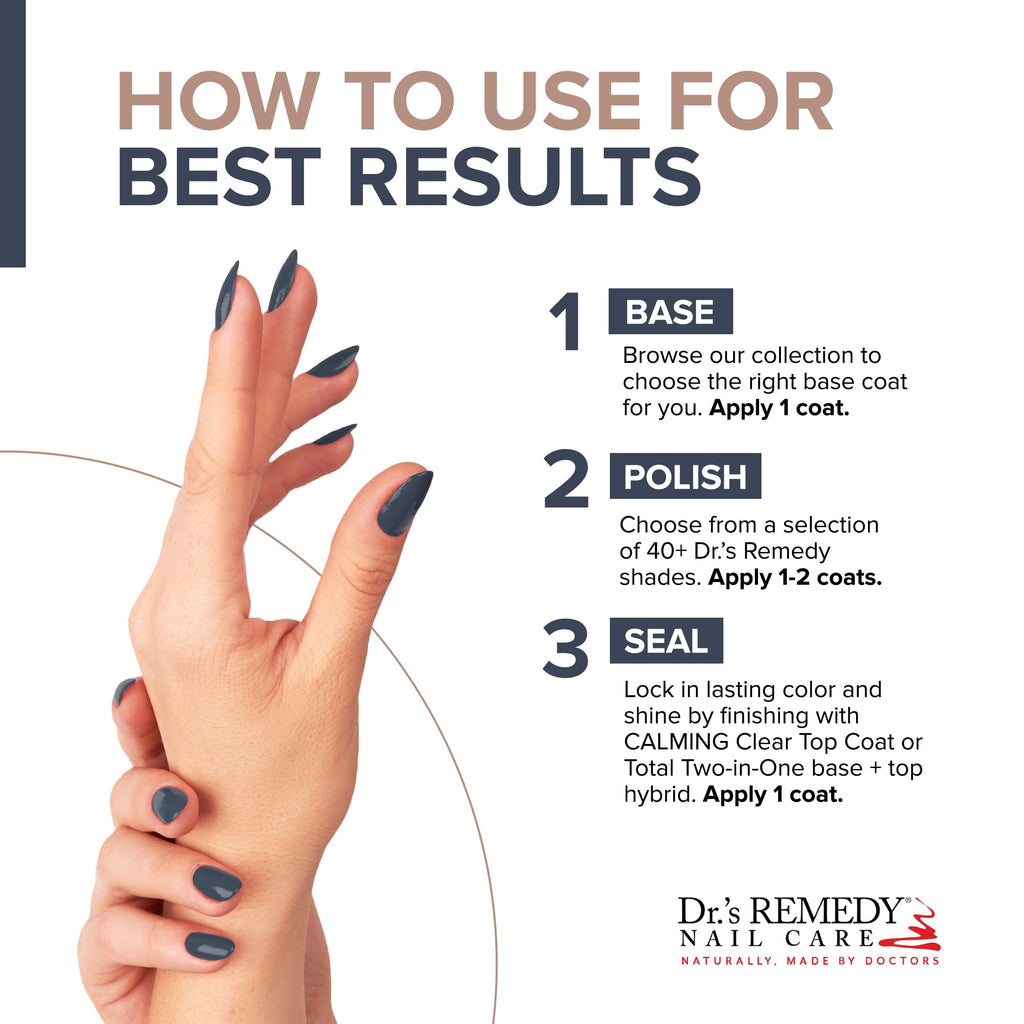 Dr.’s Remedy Enriched Nail Polish in DEVOTED Denim – 24-Free, Non-Toxic, All-Natural
