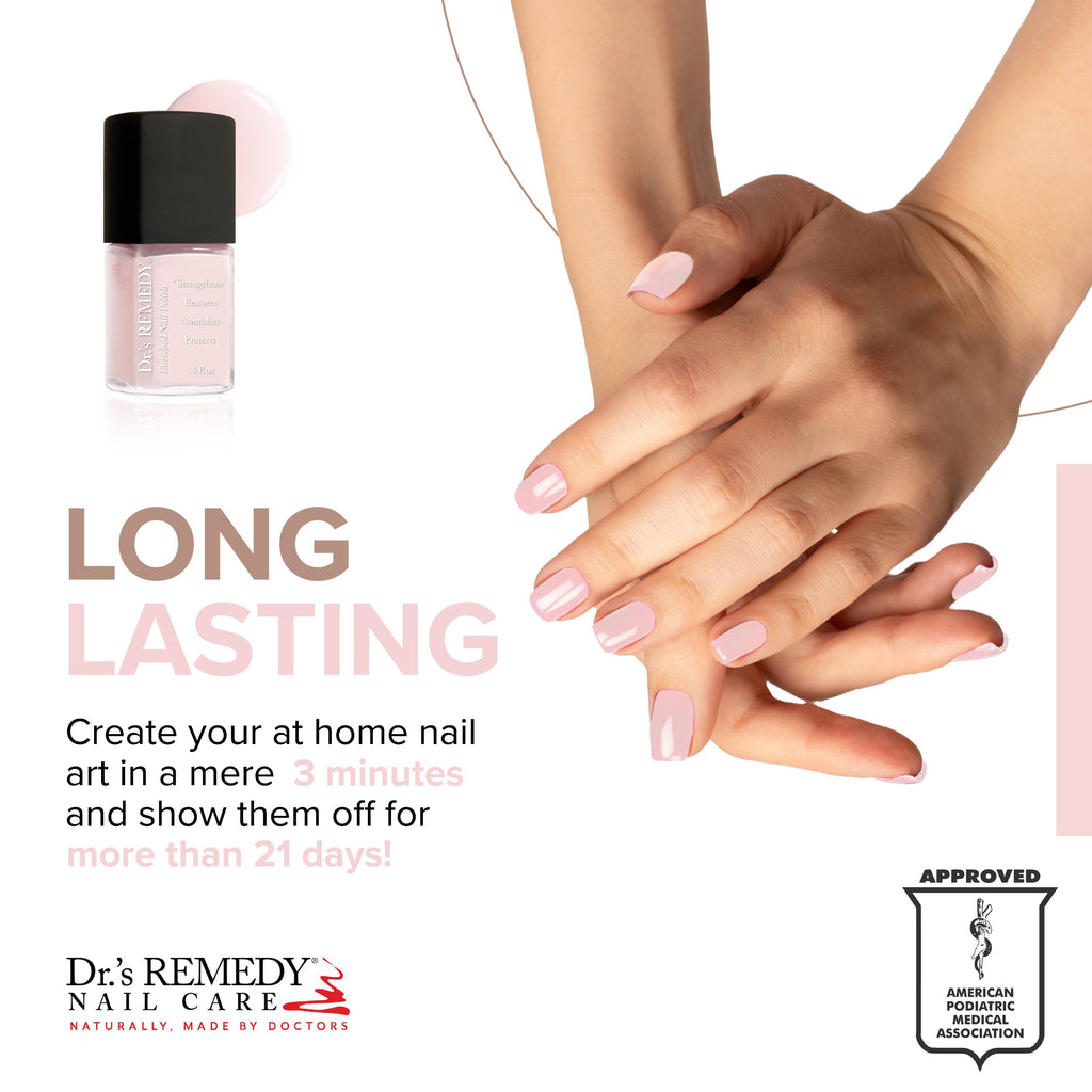 Dr.'s Remedy Enriched Nail Polish - Non-Toxic, All-Natural, Doctor Formulated - Petal Pink