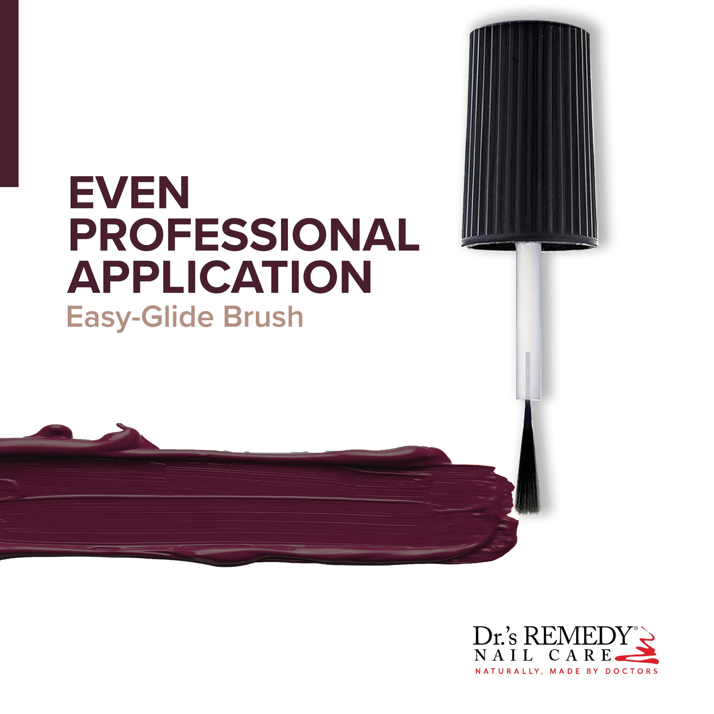 Dr.'s Remedy Enriched Nail Polish – Non-Toxic, All Natural, Organic, 24-Free (DESIRE Dark Brown)