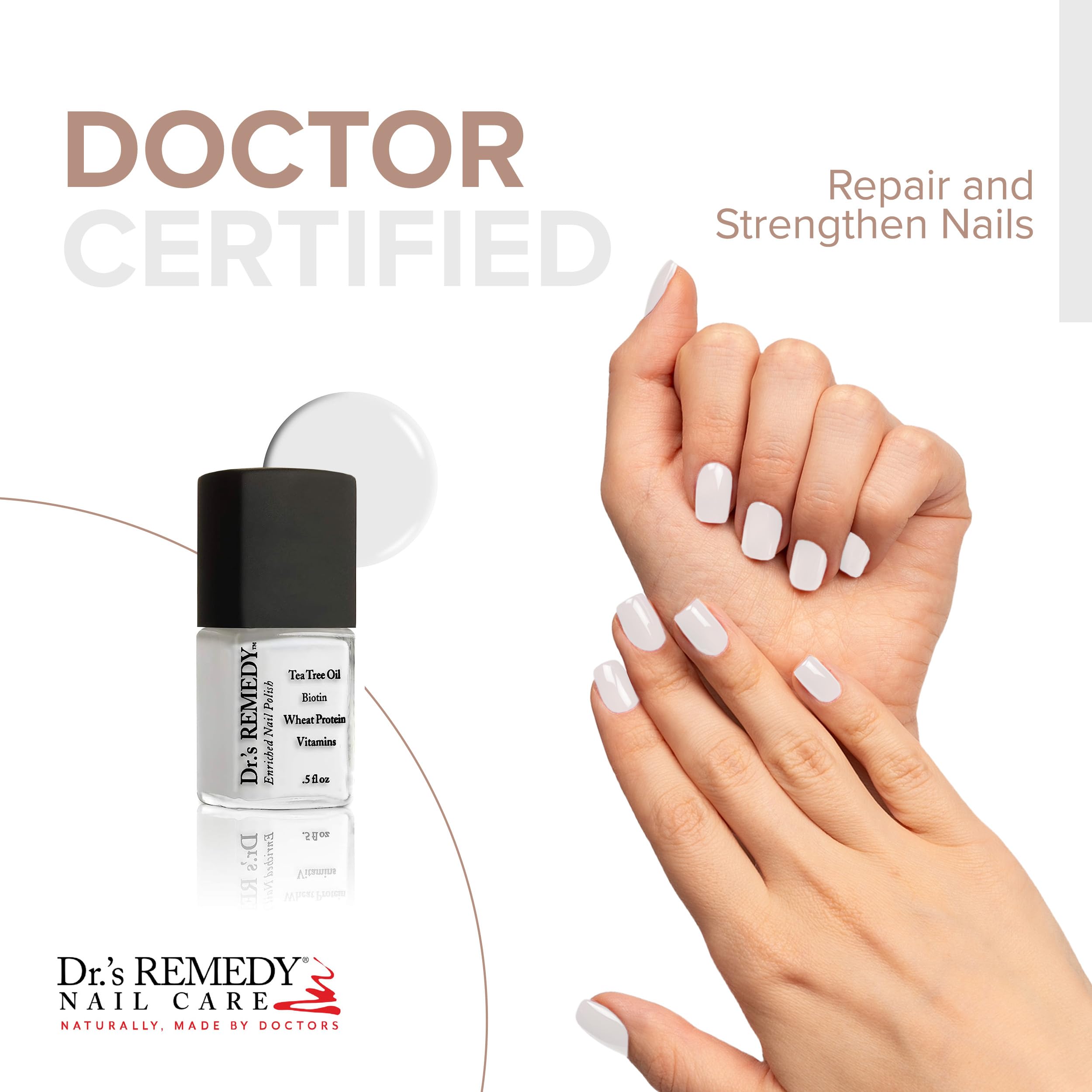 Dr.'s Remedy Enriched Nail Polish – 24-Free, Non-Toxic, Doctor-Formulated – Classic Cloud