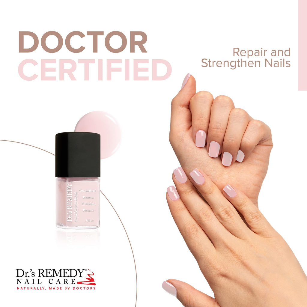 Dr.'s Remedy Enriched Nail Polish - Non-Toxic, All-Natural, Doctor Formulated - Petal Pink