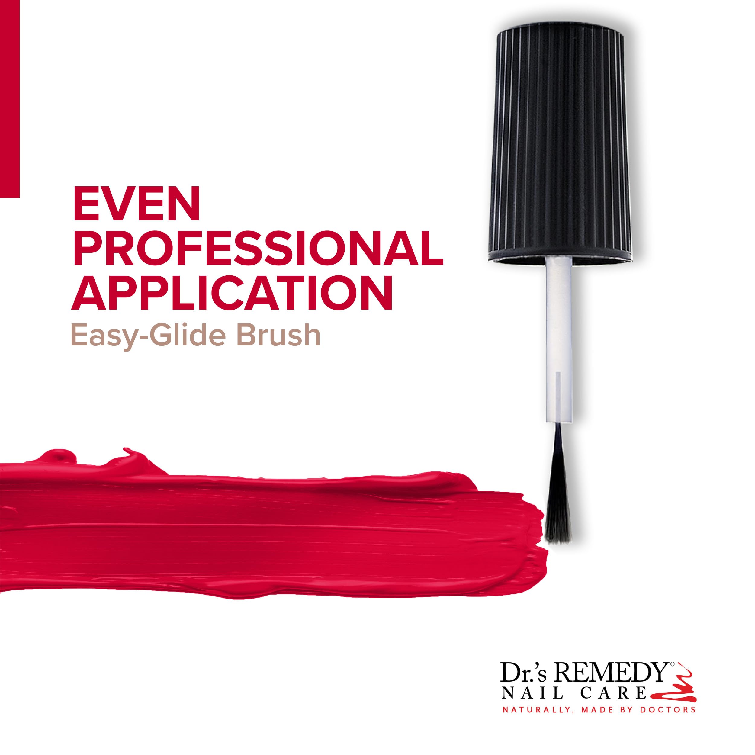 Dr.'s Remedy Enriched Nail Polish Clarity Coral with Base Coat | Quick-Dry, Long-Wear