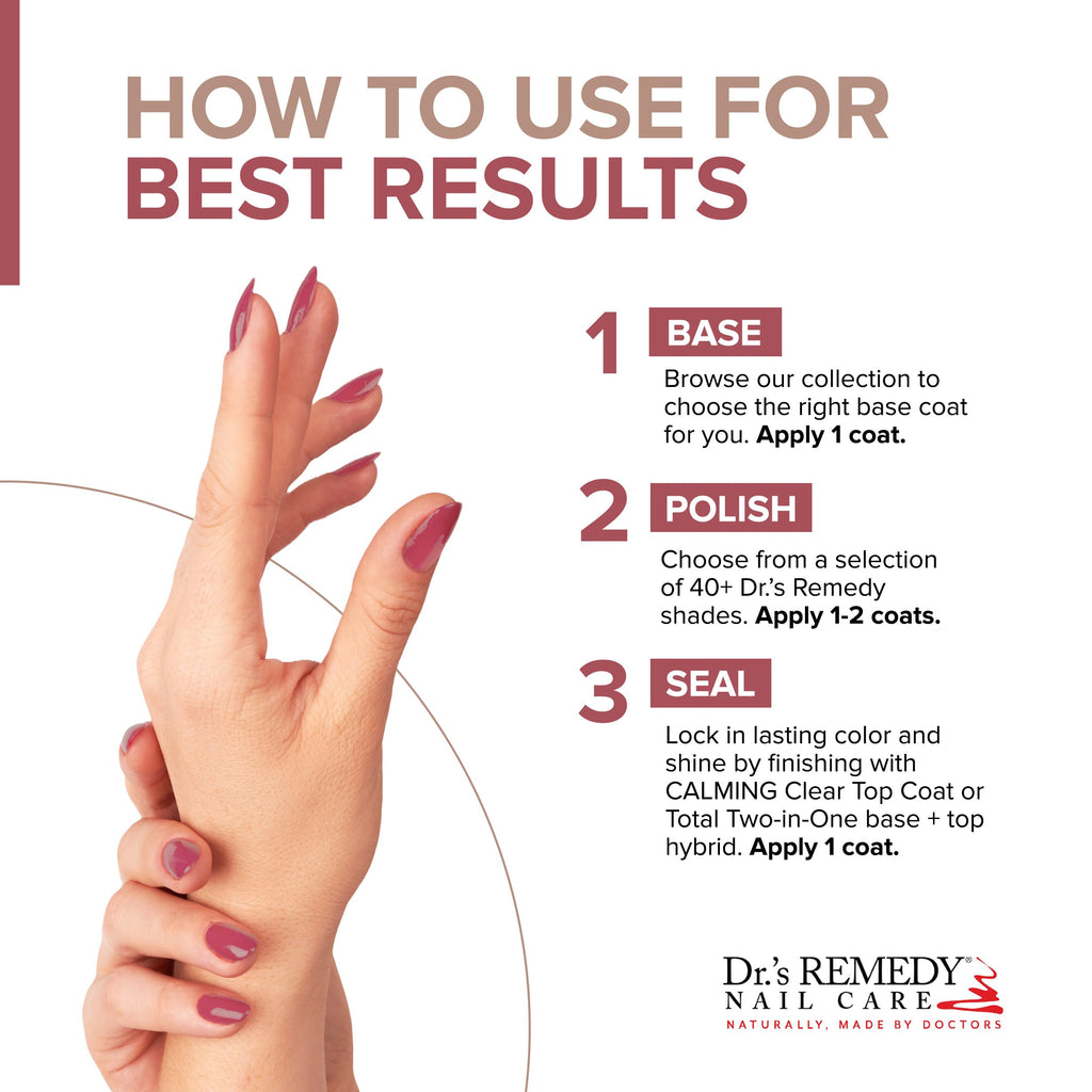 Dr.'s Remedy Enriched Nail Polish – Non-Toxic, 24-Free, All Natural, Doctor-Formulated – Relaxing Rose
