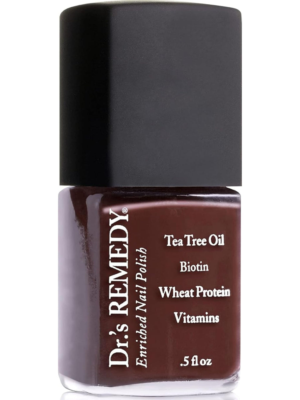 Dr.'s Remedy Enriched Nail Polish – Non-Toxic, All Natural, Organic, 24-Free (DESIRE Dark Brown)