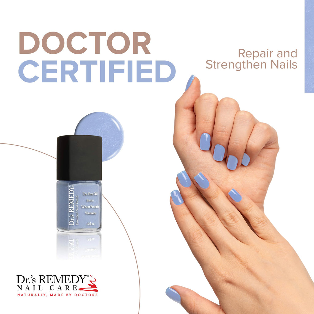 Dr.'s Remedy Enriched Nail Polish – Non-Toxic, All Natural, 24-Free, Periwinkle