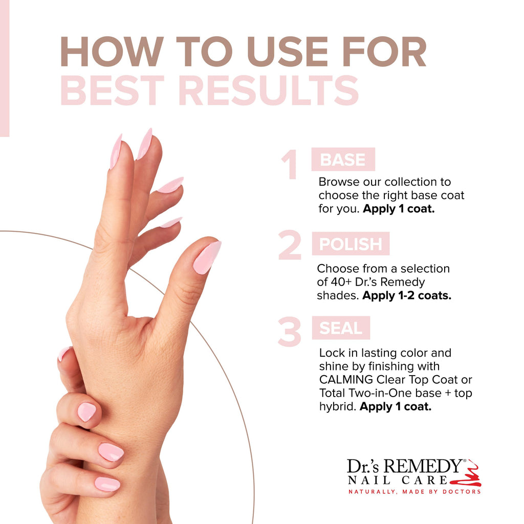 Dr.'s Remedy Enriched Nail Polish - Non-Toxic, All-Natural, Doctor Formulated - Petal Pink