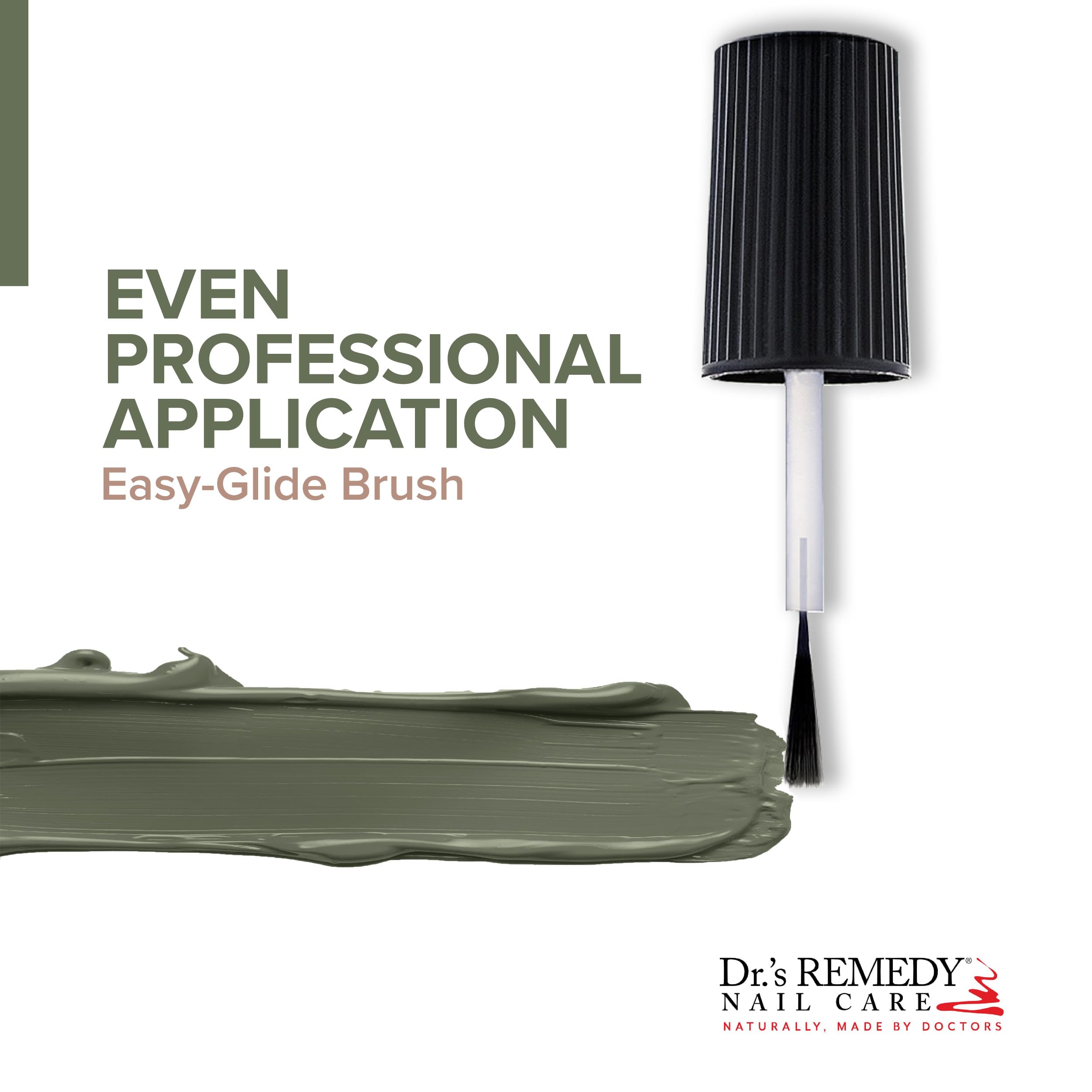 Dr.'s Remedy Enriched Nail Polish – Non-Toxic, 24-Free, Optimistic Olive