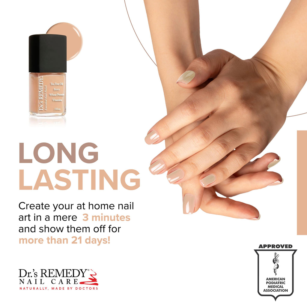 Dr.'s Remedy Enriched Nail Polish PURITY Peach – Non-Toxic, All Natural, Doctor-Formulated