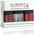 Dr.'s Remedy 3 Pack Nail Polish Kit – Non-Toxic, Organic Strengthener (Remedy Red, Balance Brick Red, Total Two-in-One Glaze)