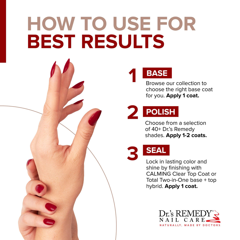 Dr.’s Remedy Enriched Nail Polish – 24-Free, Doctor-Formulated RESCUE Red