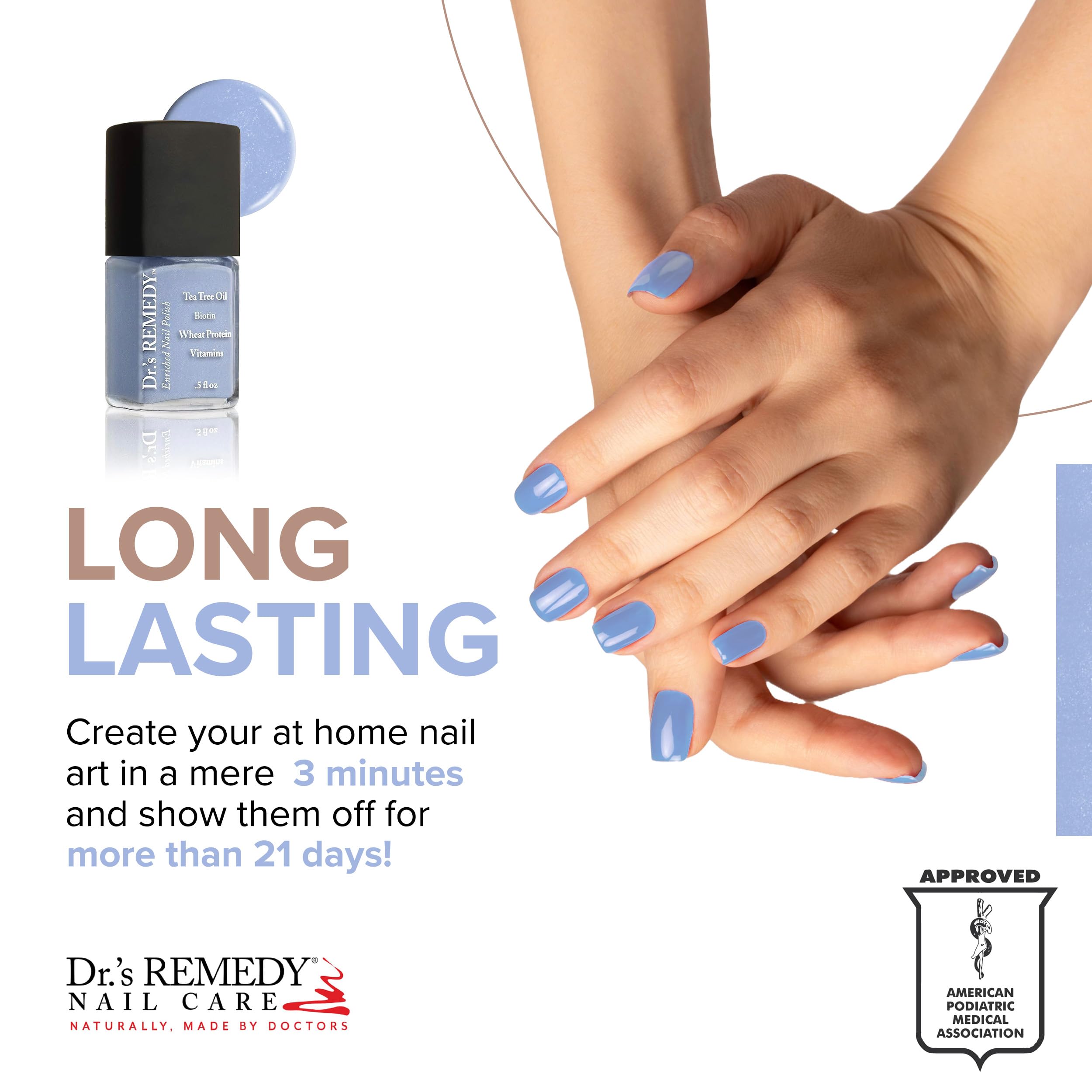 Dr.'s Remedy 3 Pack Nail Polish Kit – SENSATIONAL Sparkle Trio | Non-Toxic, All-Natural Nail Strengthener