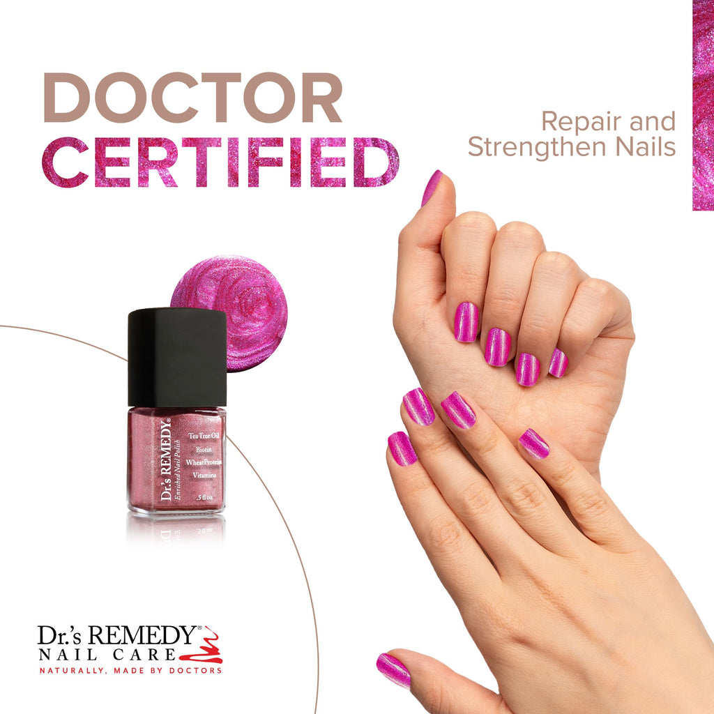 Dr.'s Remedy 3 Pack Nail Polish Kit – SENSATIONAL Sparkle Trio | Non-Toxic, All-Natural Nail Strengthener