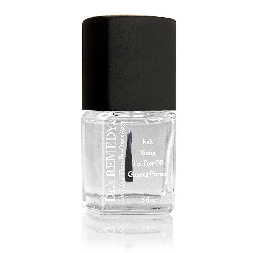 Dr.'s Remedy TOTAL Two-In-One Base & Top Coat – Clear Glaze, Quick Dry, 0.5 fl oz