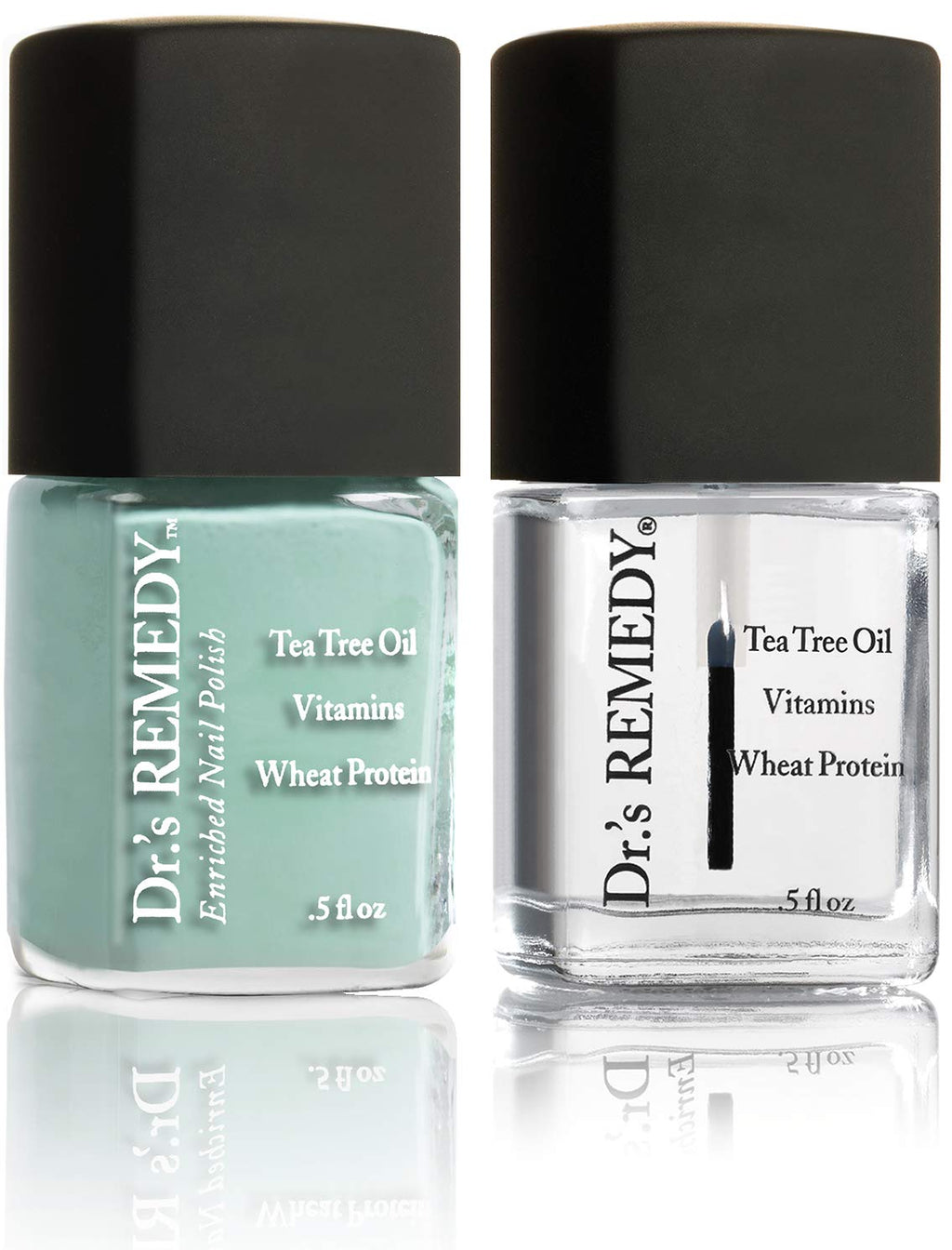 Dr.'s Remedy Enriched Nail Polish – Trusting Turquoise with Base Coat