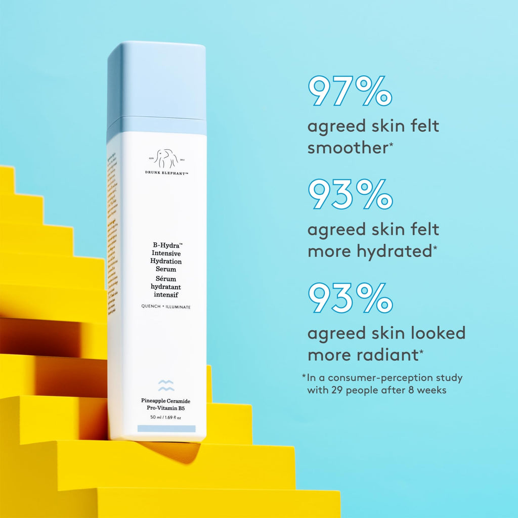 Drunk Elephant B-Hydra Hydration Serum – 50 ml / 1.69 fl oz | Hydrating Vitamin B Serum, Clean Clinical Skincare