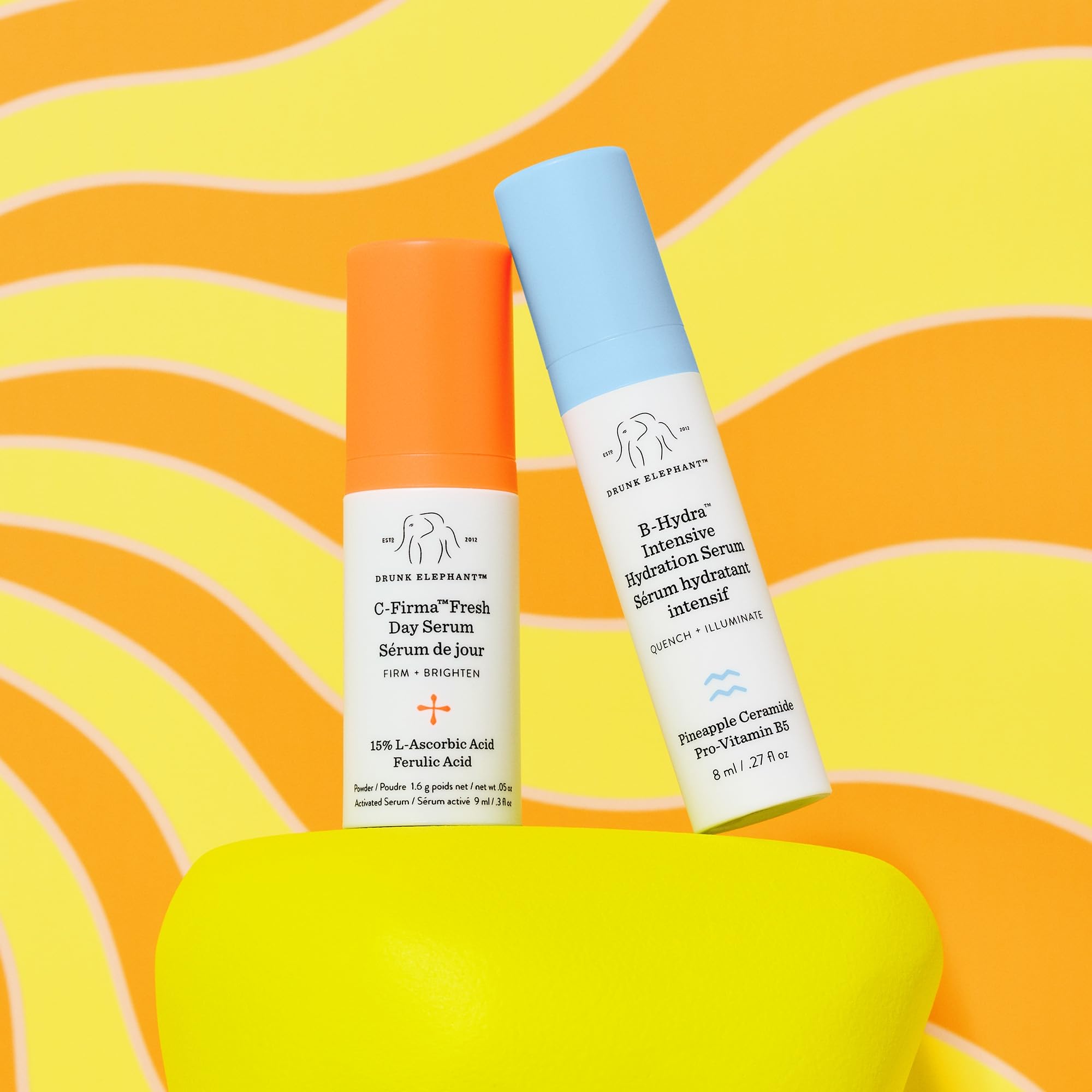 Drunk Elephant Hydra and the Bright Travel Duo – C-Firma 9 ml + B-Hydra 8 ml