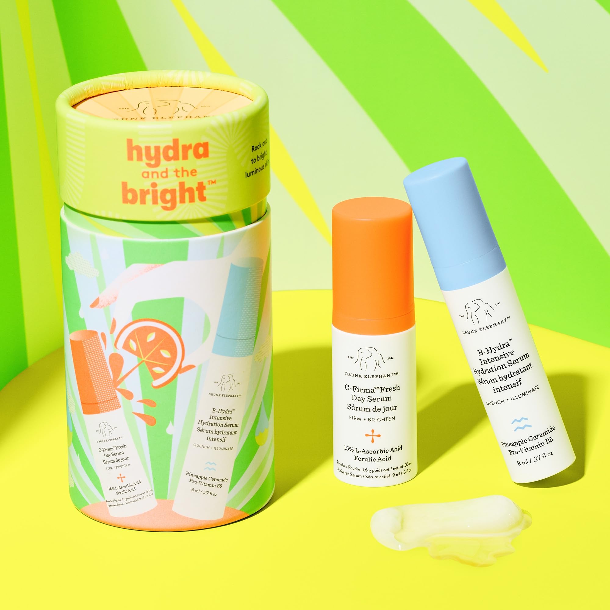 Drunk Elephant Hydra and the Bright Travel Duo – C-Firma 9 ml + B-Hydra 8 ml