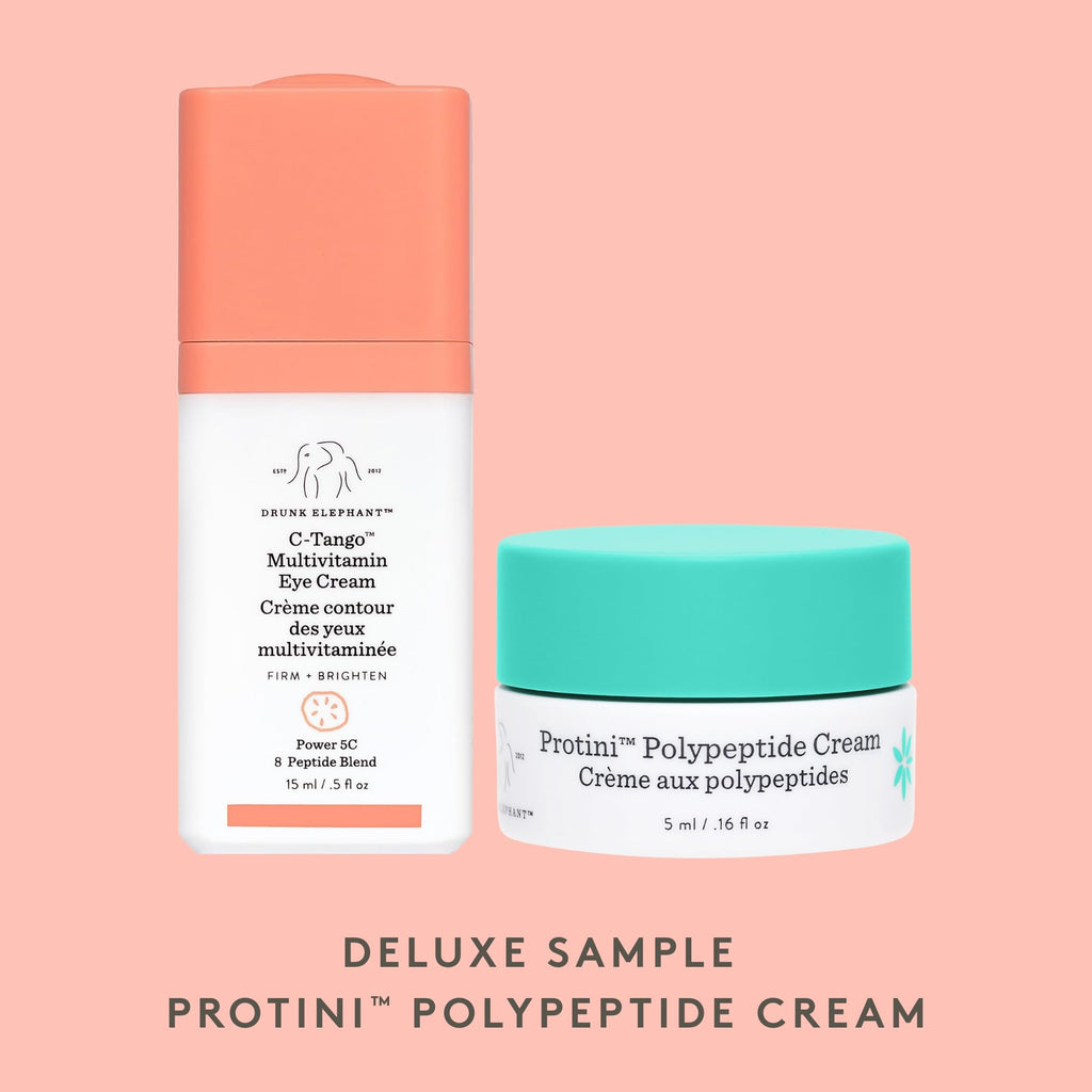 Drunk Elephant C-Tango Eye Cream with Deluxe Sample – Vitamin C & Peptides