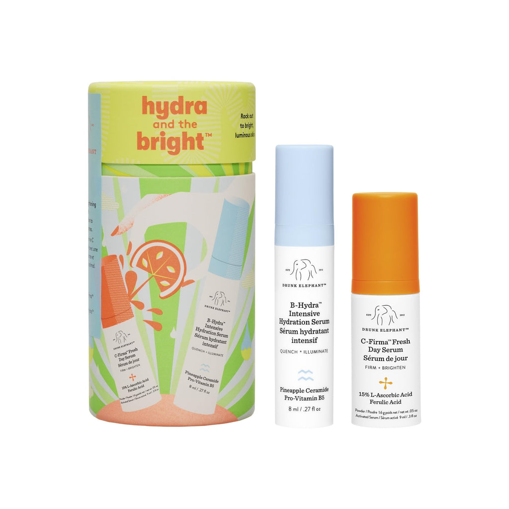 Drunk Elephant Hydra and the Bright Travel Duo – C-Firma 9 ml + B-Hydra 8 ml