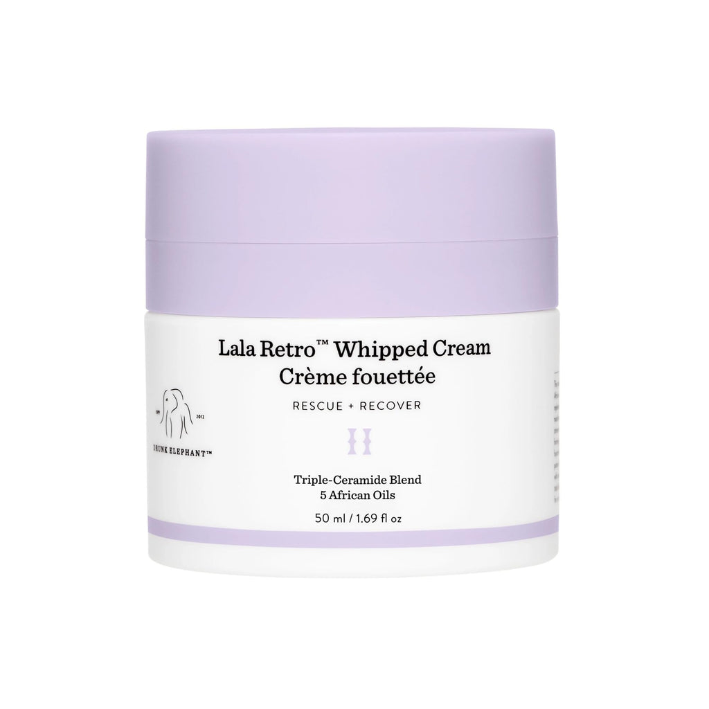 Drunk Elephant Lala Retro Whipped Cream – 50 ml / 1.69 fl oz | Ceramide Moisturizer