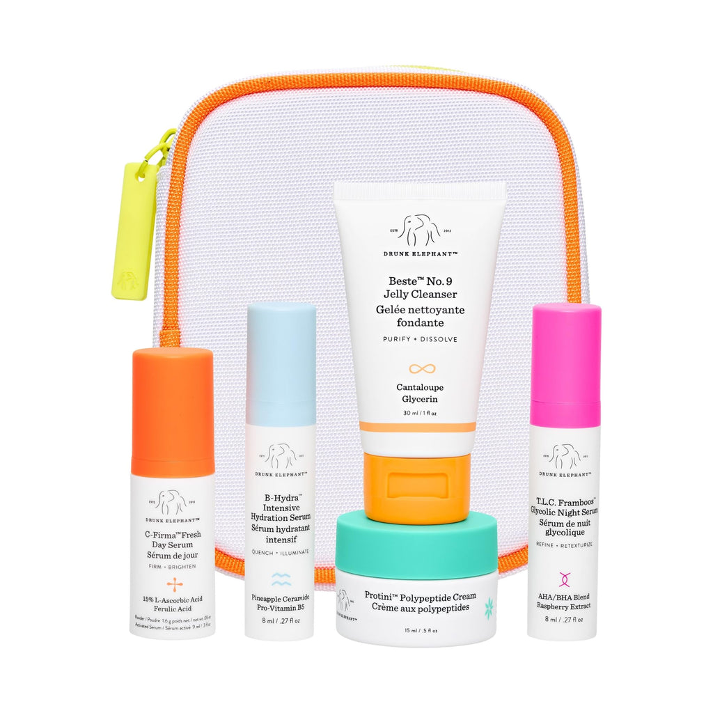 Drunk Elephant The Littles Kit – 5 Travel‑Friendly A.M. & P.M. Skincare Essentials