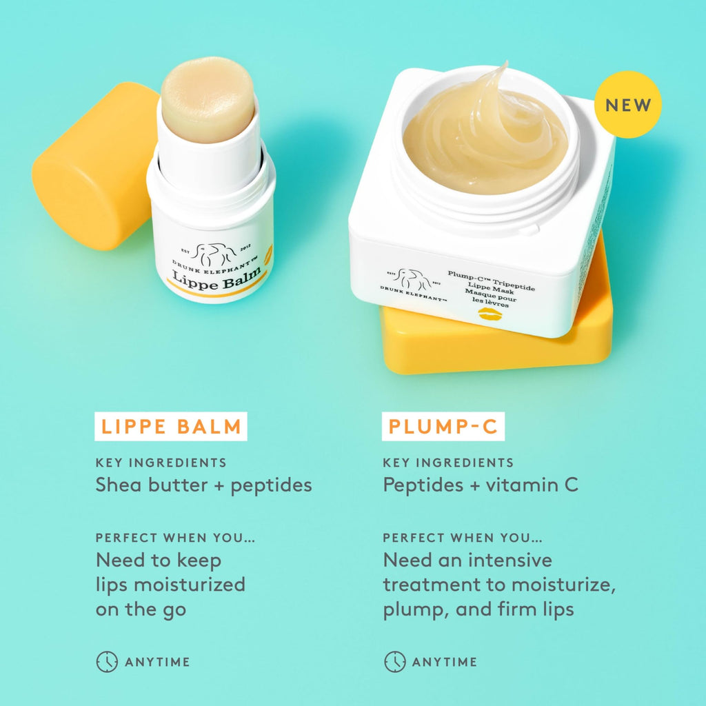 Drunk Elephant Plump-C Tripeptide Lippe Mask – Hydrating Lip Care (20 g/0.7 oz)