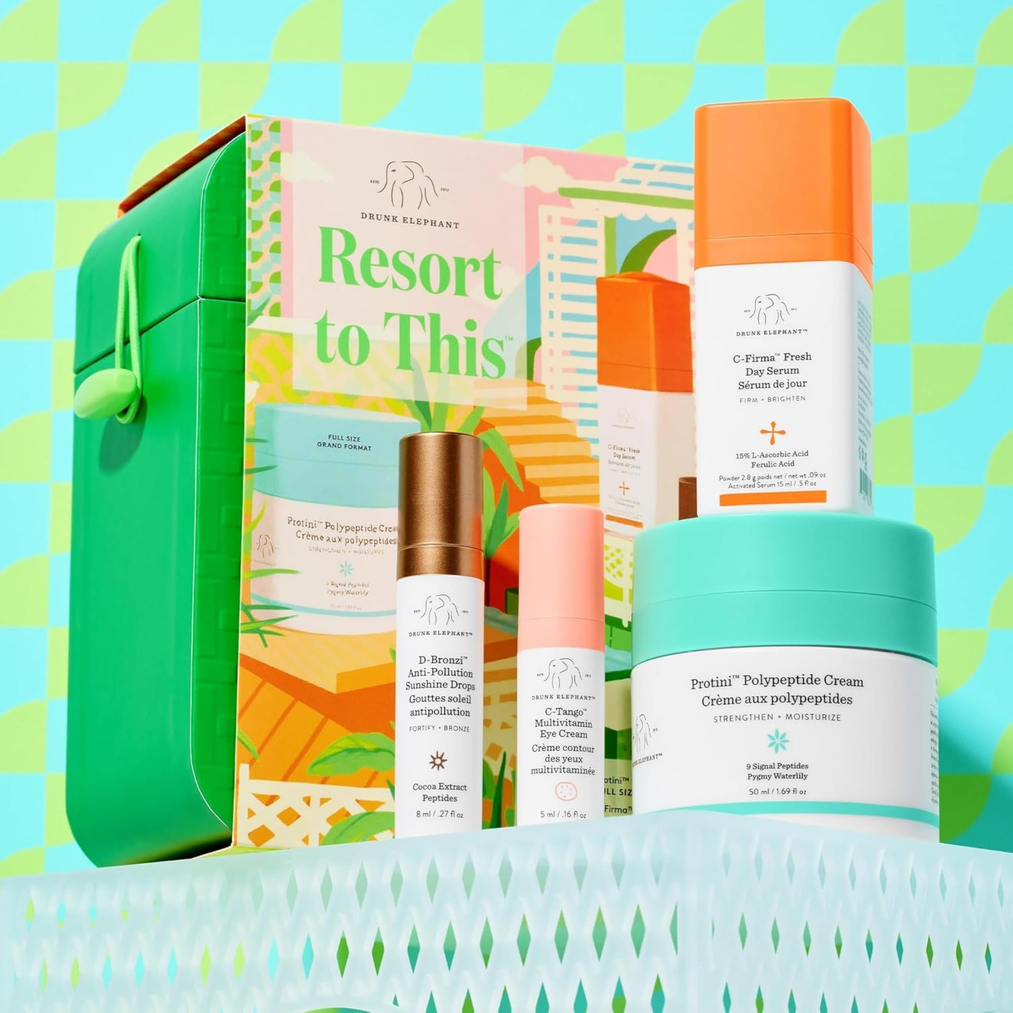 Drunk Elephant Resort to This Day Kit — Protini Cream, C-Firma, D-Bronzi, C-Tango