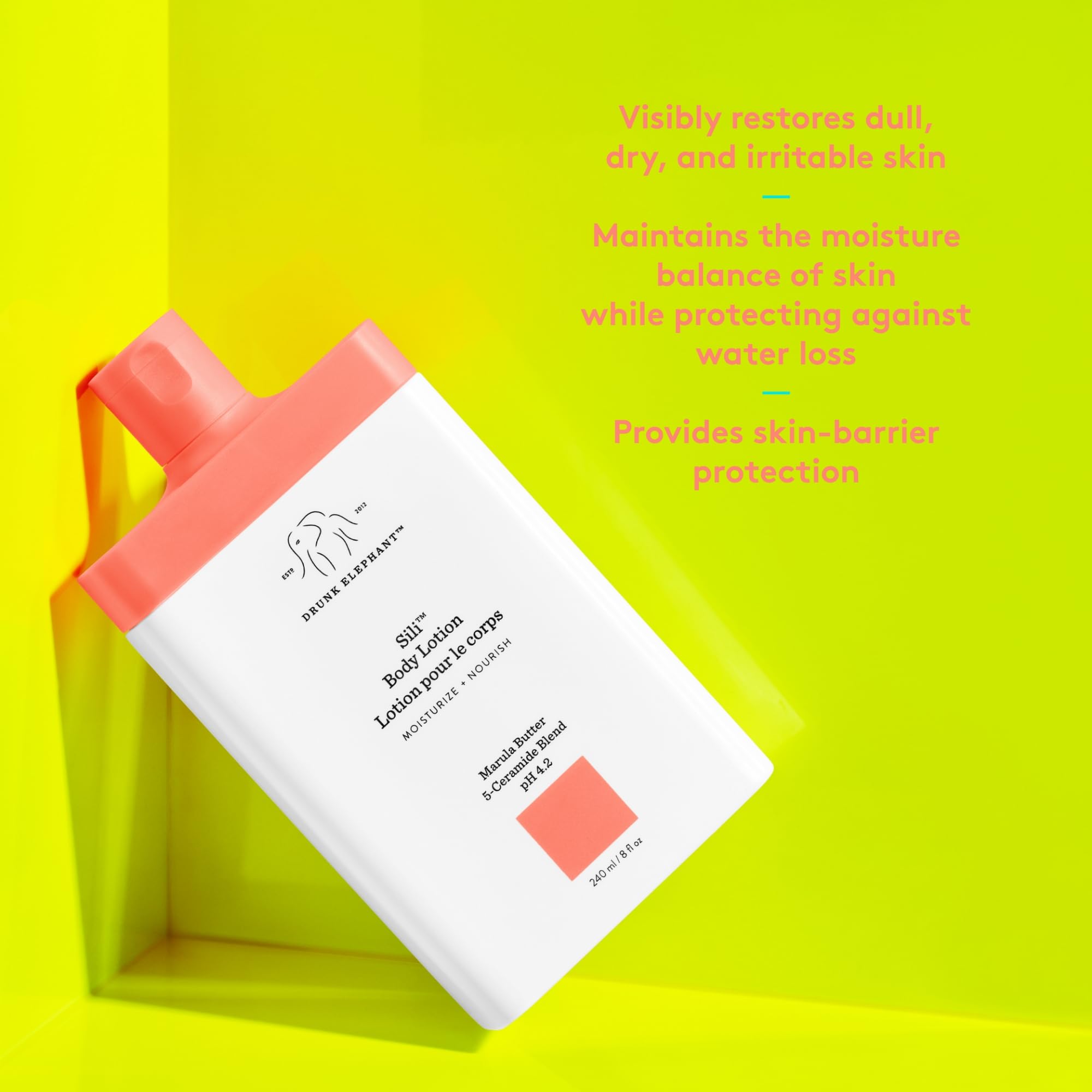 Drunk Elephant Sili Body Lotion – Lightweight Daily Hydration, 240 ml
