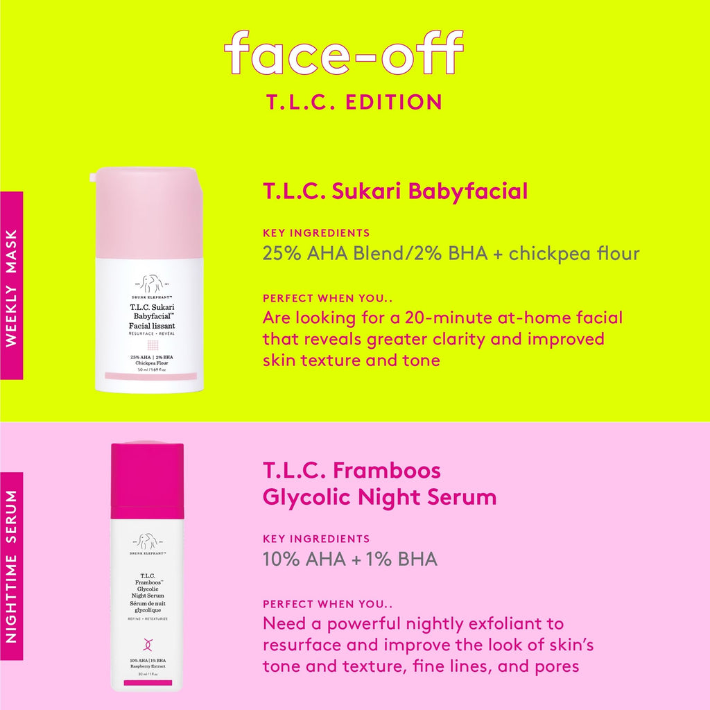 Drunk Elephant T.L.C. Sukari Babyfacial – Exfoliating Face Mask (50 ml) | 25% AHA / 2% BHA
