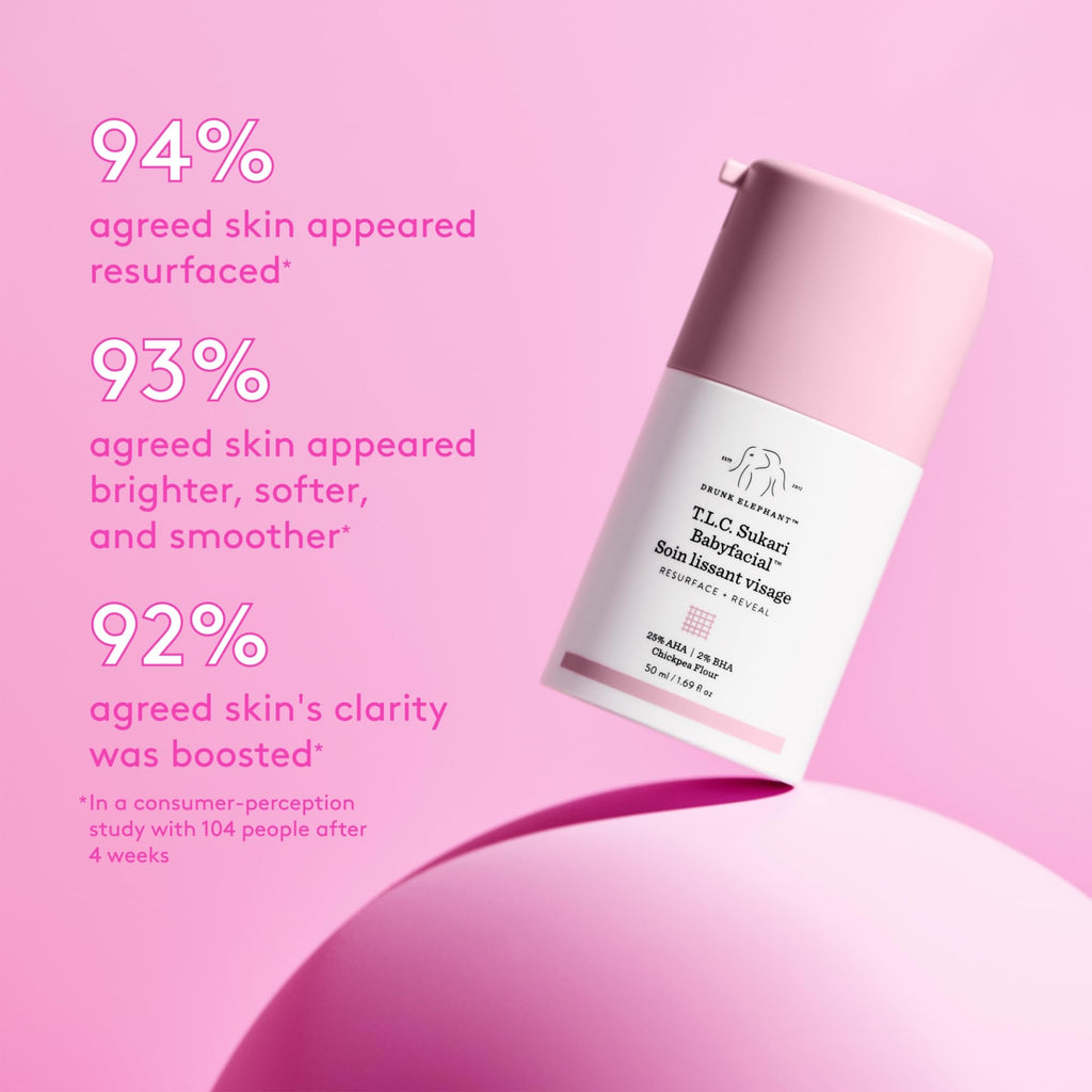 Drunk Elephant T.L.C. Sukari Babyfacial – Exfoliating Face Mask (50 ml) | 25% AHA / 2% BHA