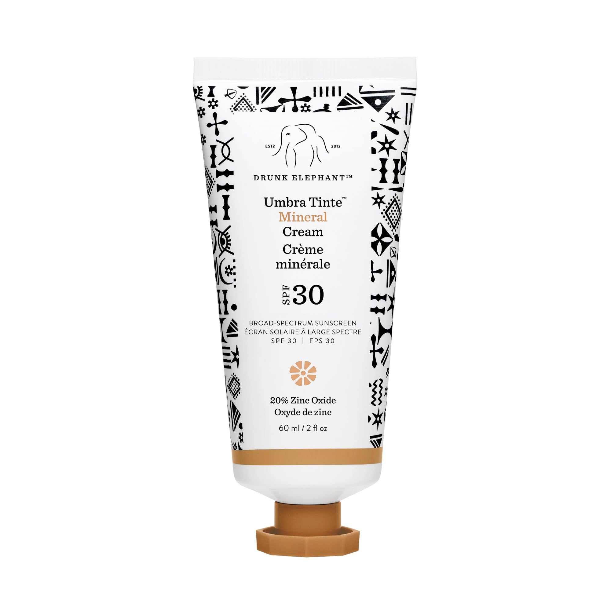 Drunk Elephant Umbra Tinte Mineral Cream SPF 30 – 60 ml / 2 oz – Fragrance-Free Mineral Sunscreen