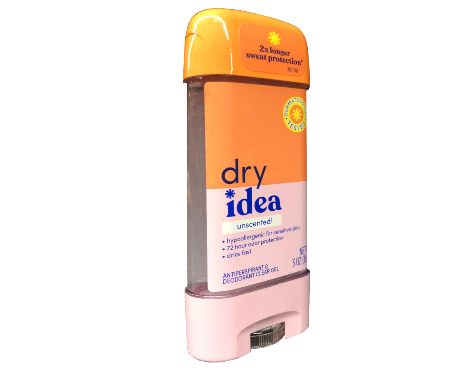 Dry Idea Advanced Dry Unscented Antiperspirant & Deodorant Gel, 3 oz (Pack of 5)