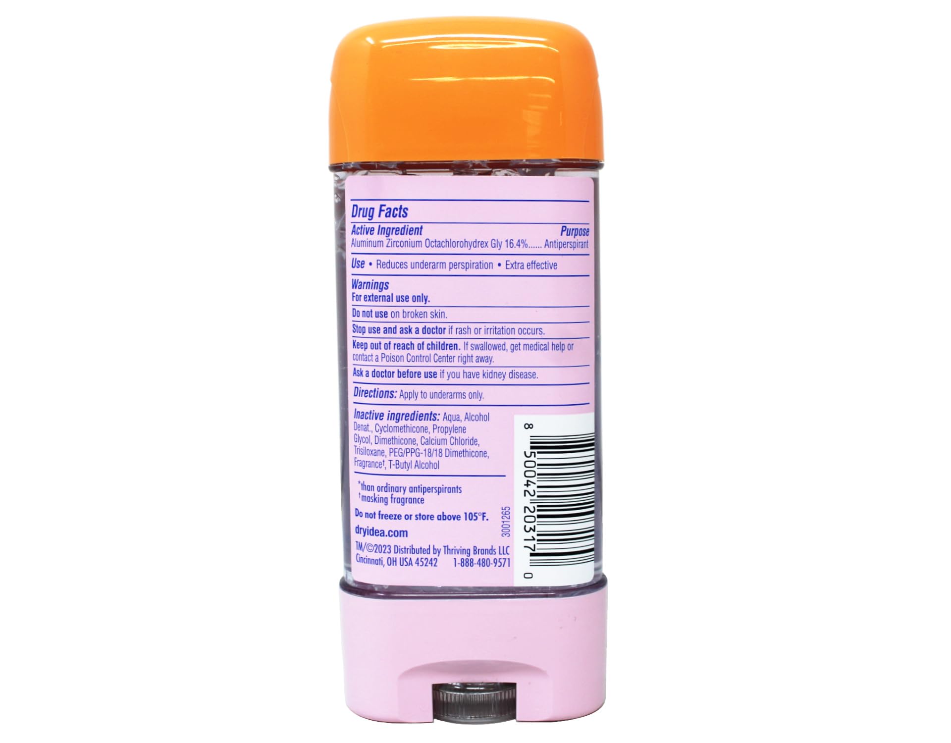 Dry Idea Advanced Dry Unscented Antiperspirant & Deodorant C | Fragrance-Free Sweat Protection