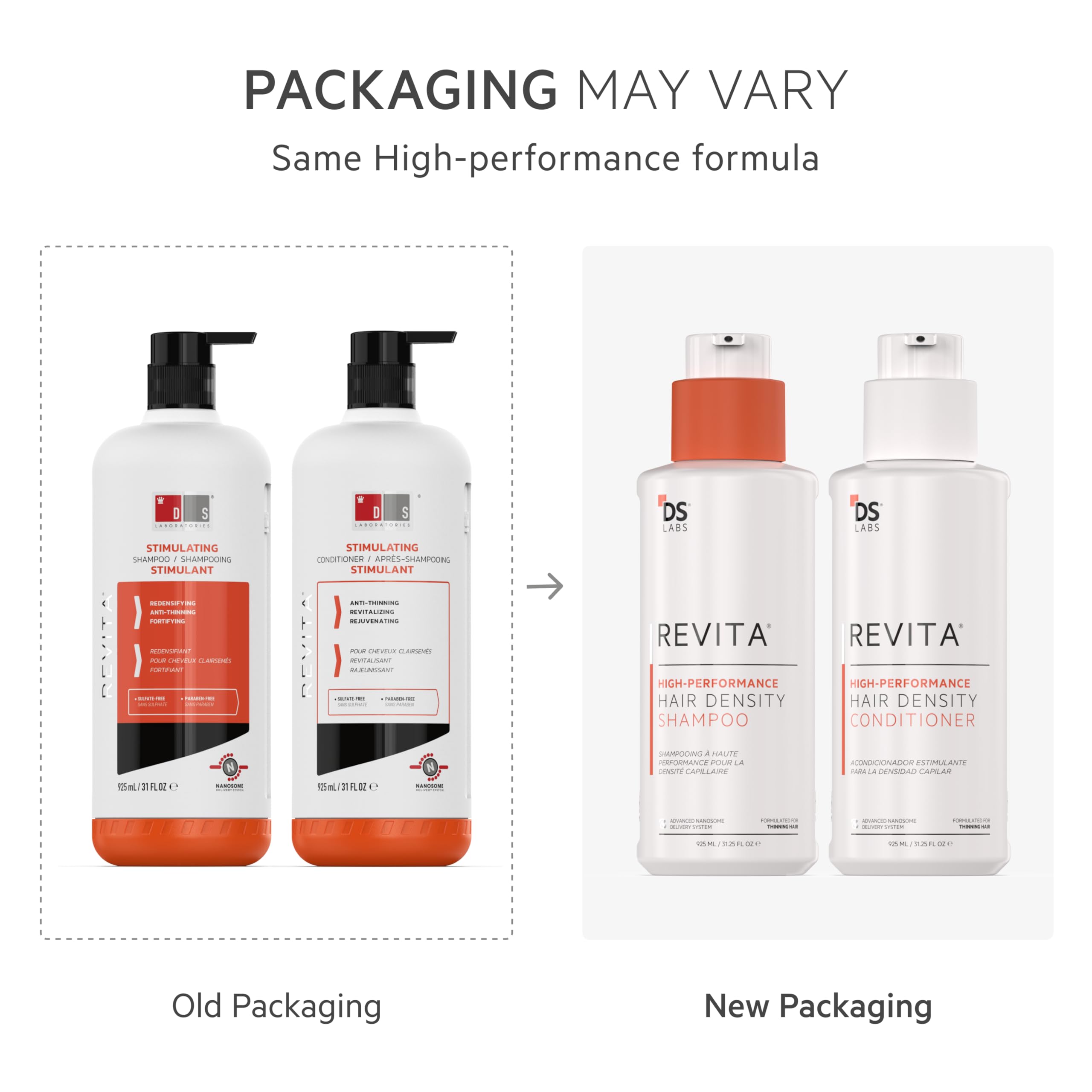 DS Laboratories Revita Shampoo & Conditioner Kit (925 mL) – Fuller-Looking Hair
