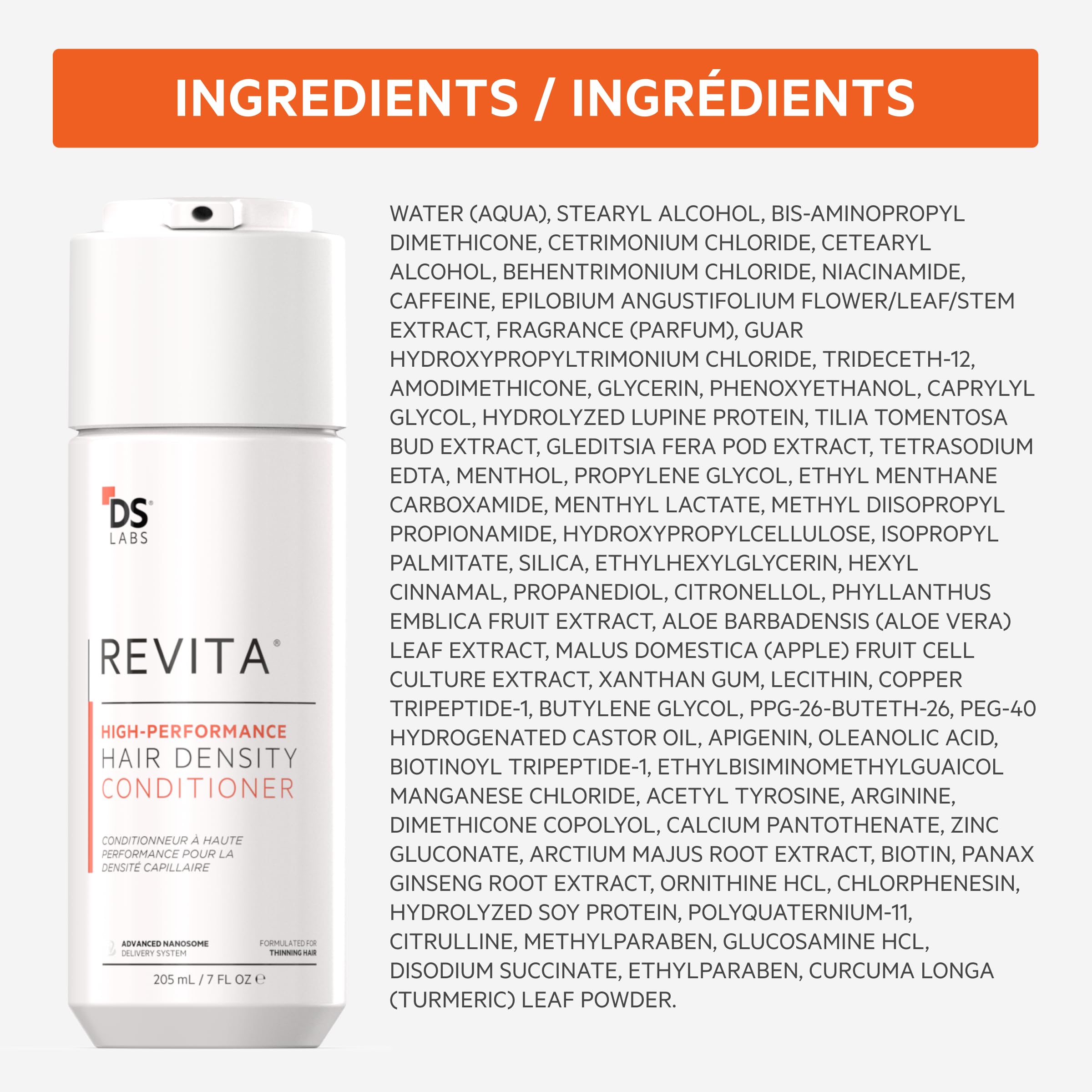 DS Labs Revita Conditioner 500 mL — Scalp Refresh, Fuller Look, Color Safe, Sulfate & Silicone Free