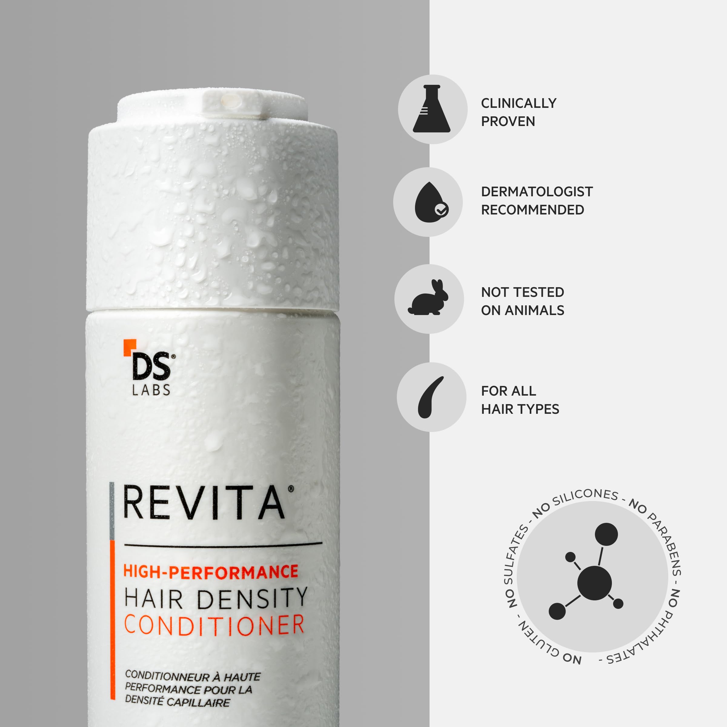 DS Laboratories Revita Conditioner Refill Pouch 500 mL – Lightweight Hydration, Color Safe, Sulfate & Silicone Free