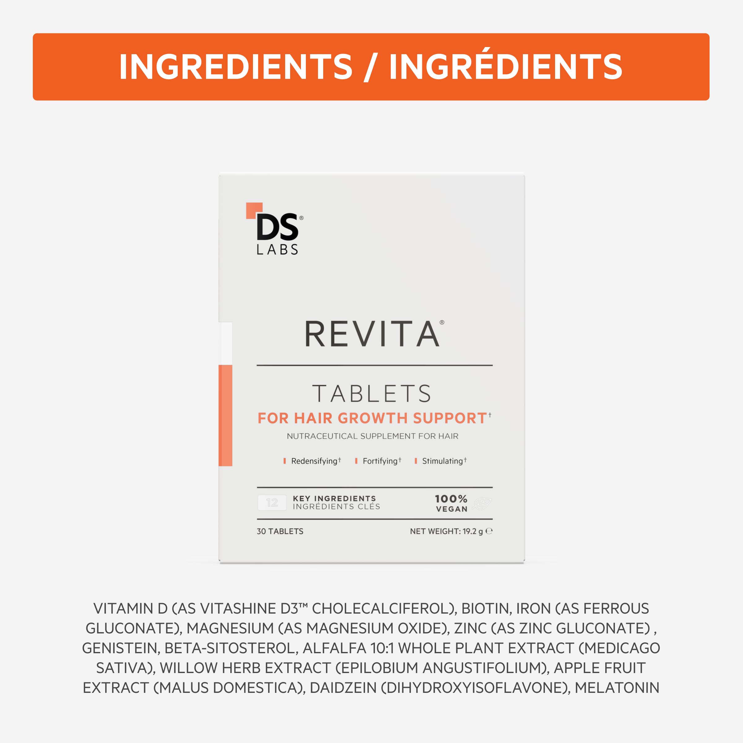 DS Laboratories Revita Shampoo & Revita Tablets Kit – Scalp First Cleanse & Daily Hair Support